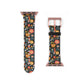 Whimsical Feline Garden Print Watch Band for Apple Watch - Cute Animal Design.
