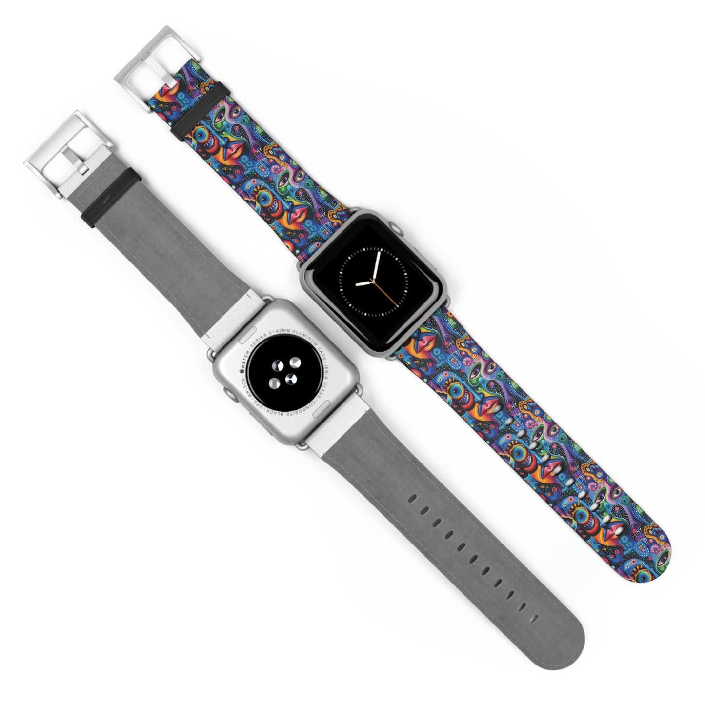 Psychedelic Visions Colorful Artful Watch Band - Unique Design for Fashion Lovers.