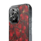 Velvet Petal Noir Floral Petal Clear Impact-Resistant iPhone and Samsung Case.