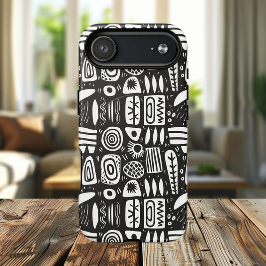 Modern Abstract Geometric Tough Magnetic Phone Case, Durable Phone Accessory, Gift for Him or Her, Artistic Design, Modern Decor