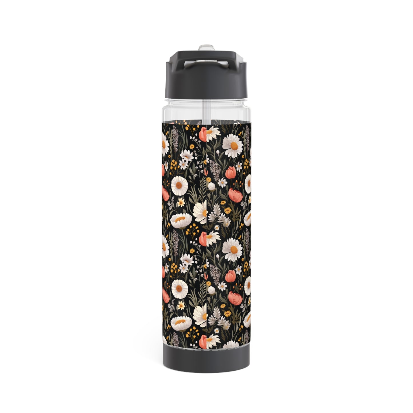 Blossom Elegance: Noir Garden Infuser Water Bottle