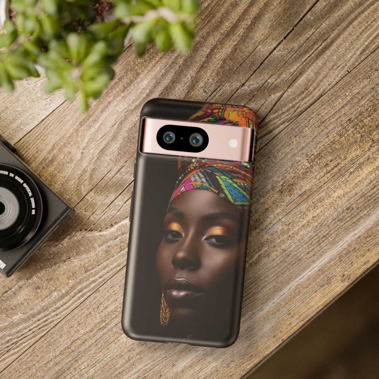 Regal Reflections: African Majesty Tough Google Pixel, iPhone and Samsung Cases.