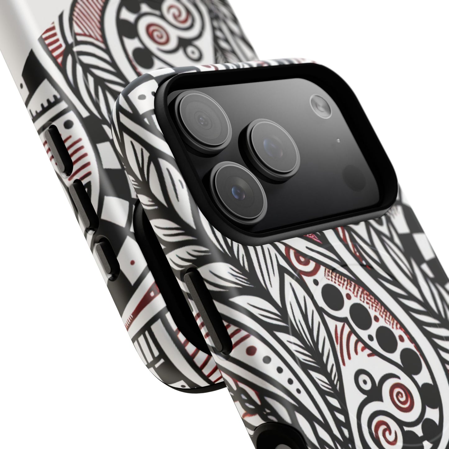InkWhirl Fusion Stylish Tough Magnetic iPhone Case,  Unique Design, Gift for Him/Her, Trendy Accessory, Artist Collaboration, Durable Protection,Magsafe iPhone case