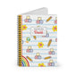 Personalized White SchoolYard Chic Composition Book Inspired Playful Spiral Notebook - Perfect for School, Journaling, Kids, Teachers, Back to School Gifts