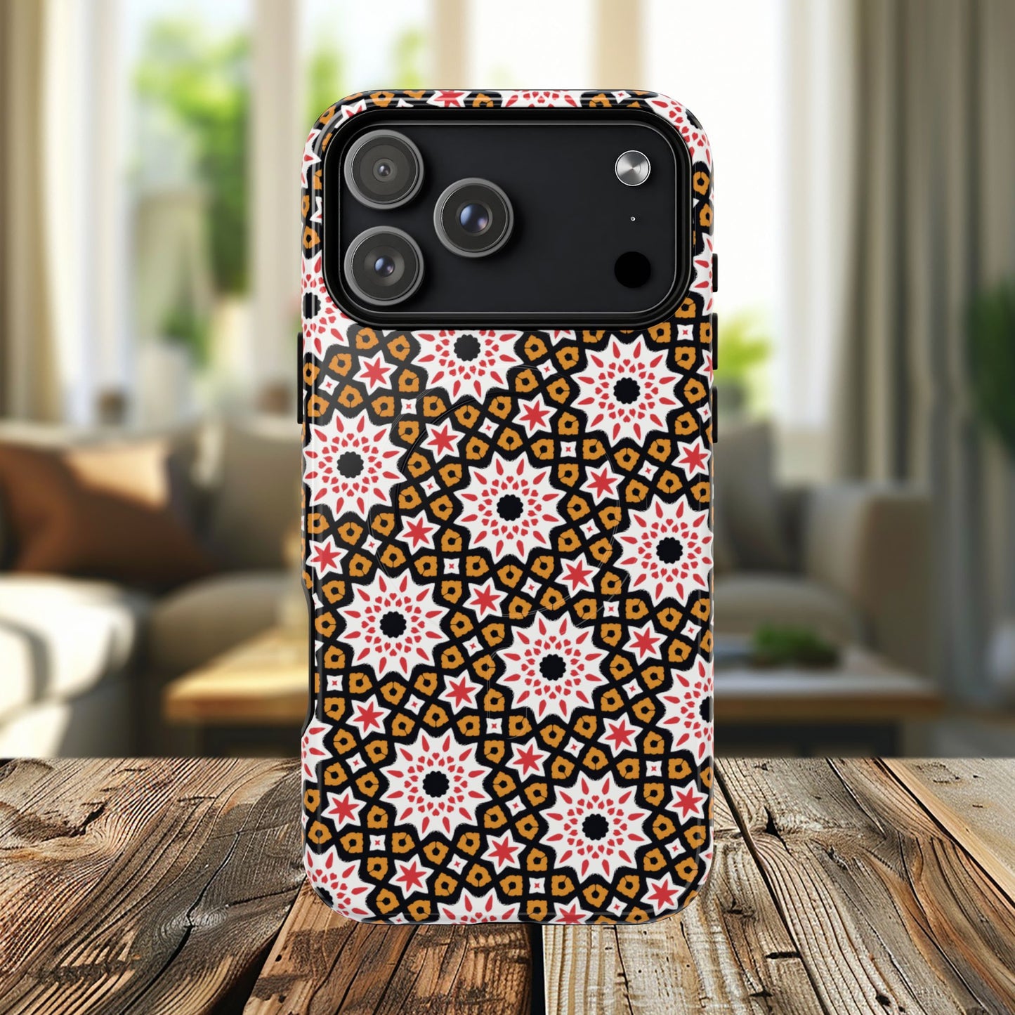 Bohemian Patterned Tough Magnetic Cases, Unique Phone Protection, Stylish Phone Cover, Gift for Trendsetters, Vibrant Designs