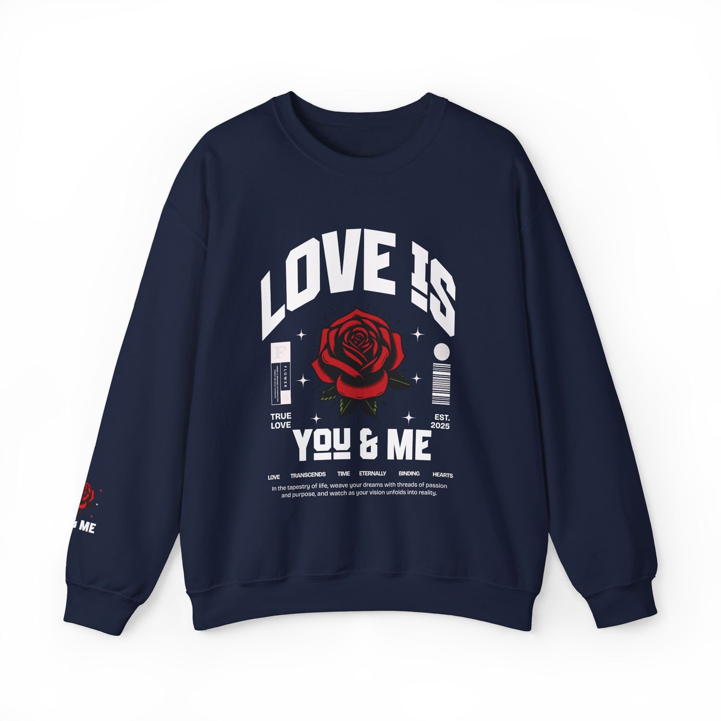 You and Me Unisex Heavy Gildan Blend™ Crewneck Sweatshirt.
