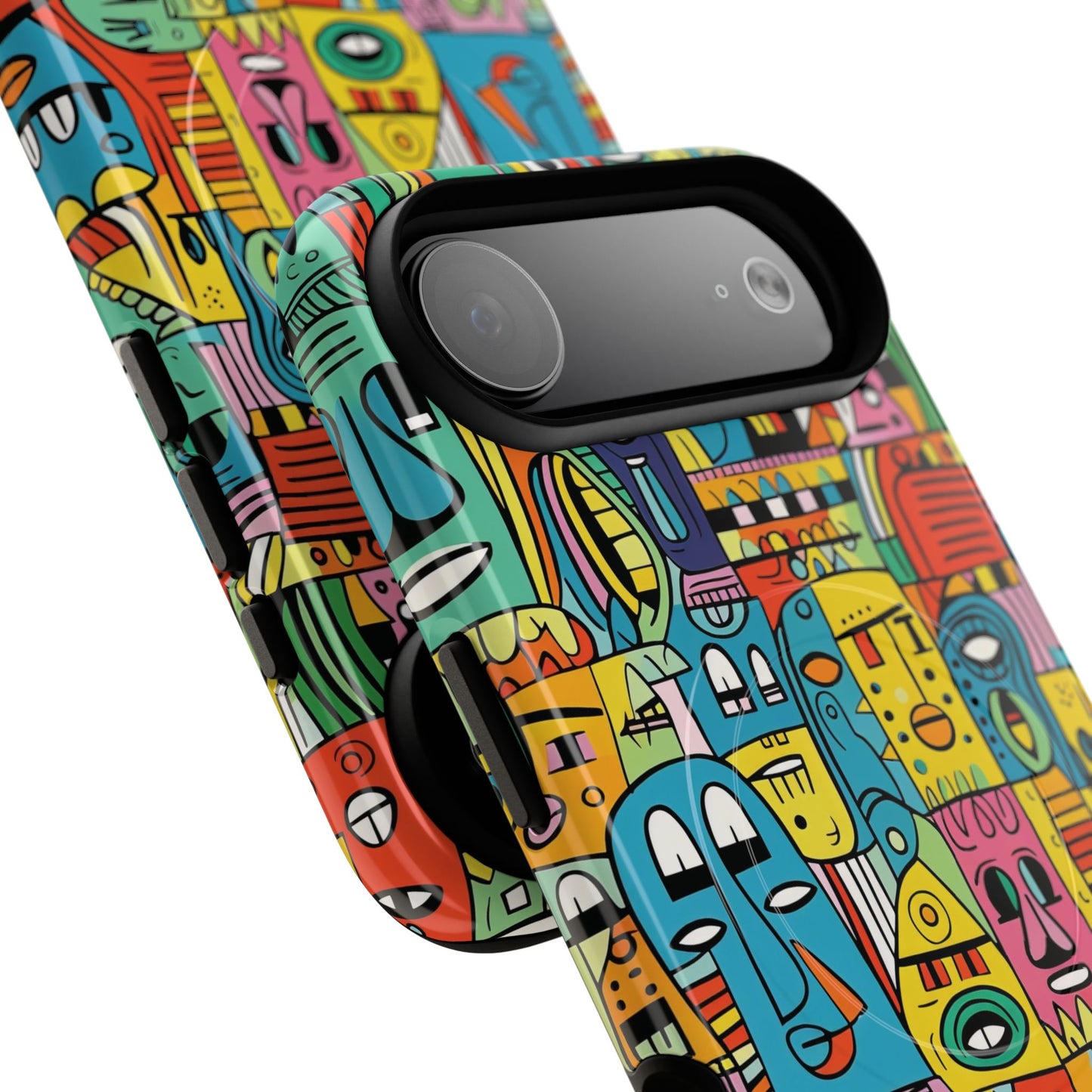 Vibrant Art Magnetic Phone Case, Colorful Protector, Unique iPhone Case, Gift for Artists, Trendy Tech Accessory