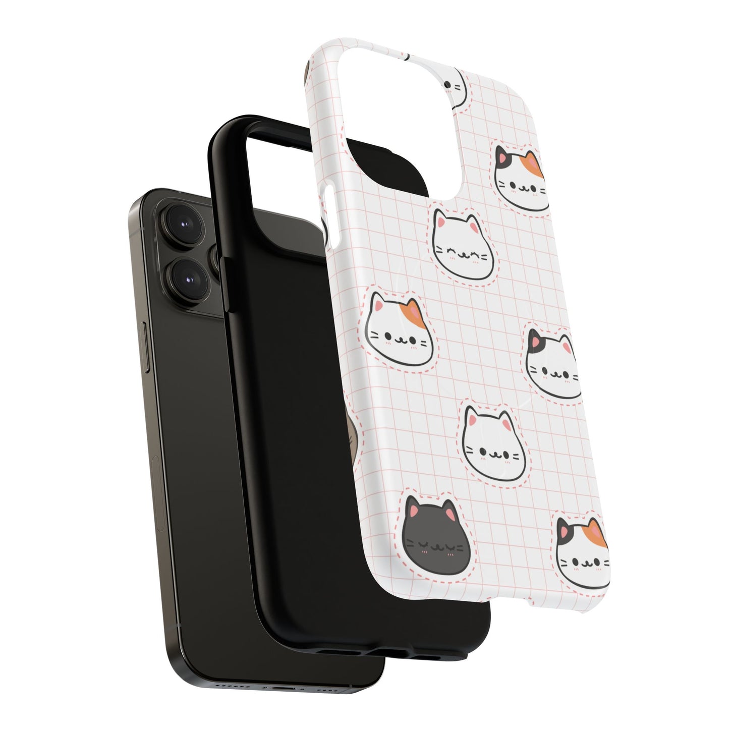 Cute Cat Tough Magnetic Case, iPhone Cover, Cat Lover Gift, Cute Cat Accessories, Pet-Themed iPhone Case