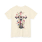 Faith and Floral Cross Unisex Heavy Cotton Tee