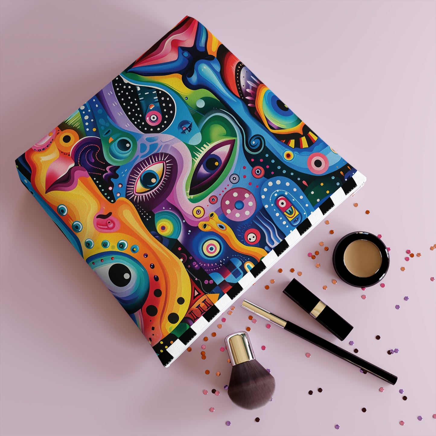 Psychedelic Visions Cotton Cosmetic Bag