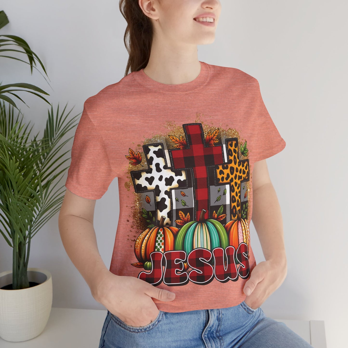 Faithful Harvest Cross Unisex Jersey Short Sleeve Tee