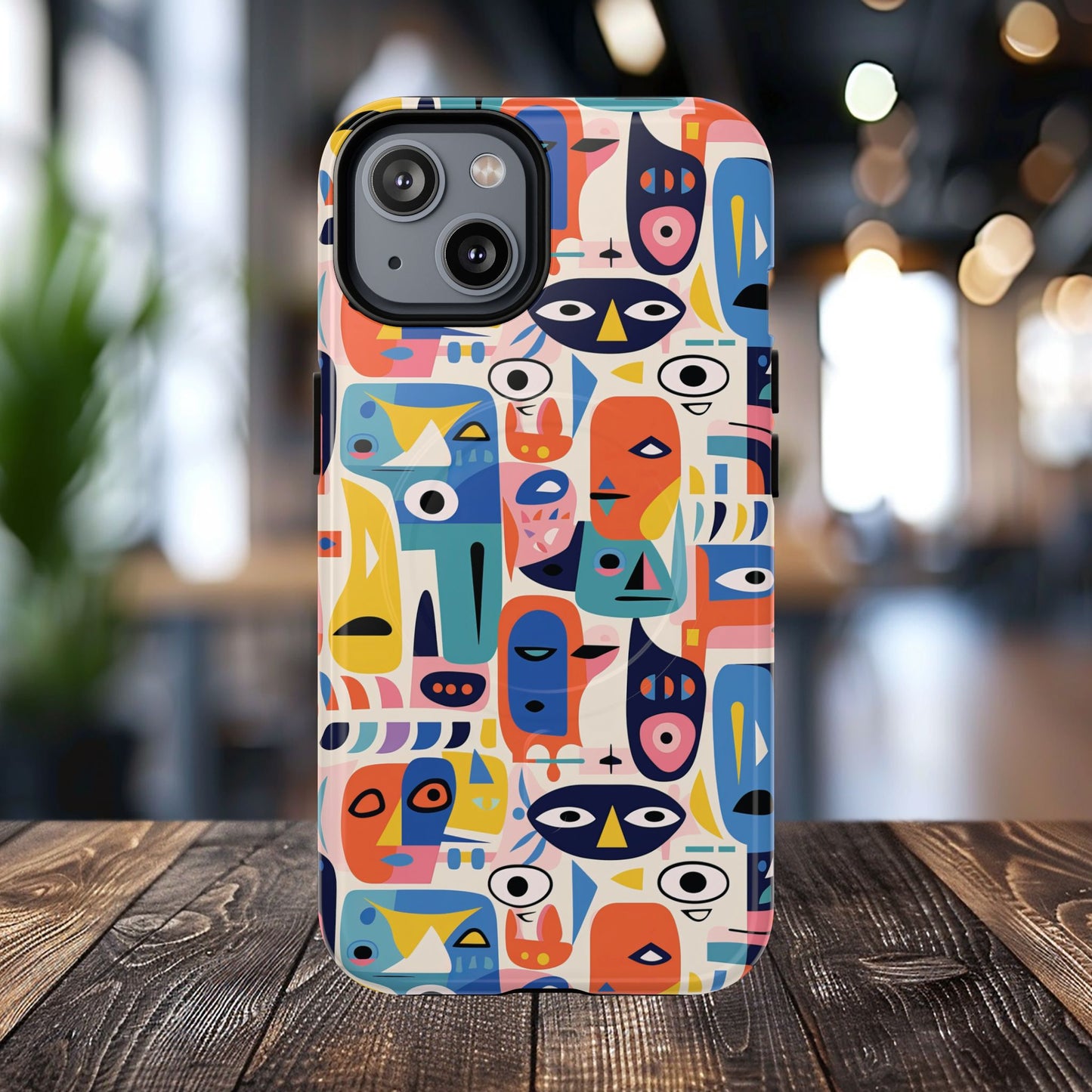 Vibrant Phone Case,  Magnetic iPhone Cover, Colorful Abstract Protection, Trendy Gift, Unique Tech Accessory, Art Phone Case