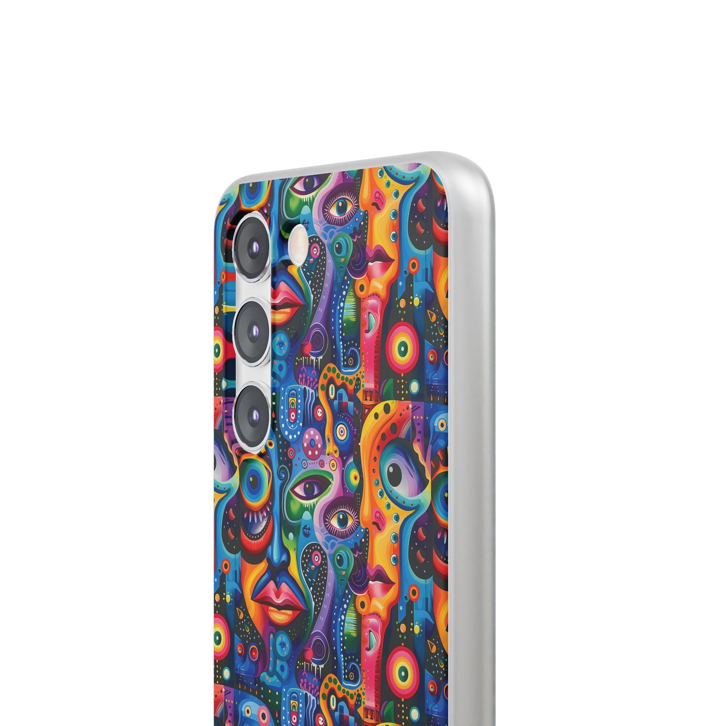 Psychedelic Visions Flexi iPhone and Samsung Case - Colorful Abstract Design.