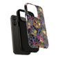Chromatic Bloom Tough iPhone Magnetic Case, Tough iPhone Cover, Floral iPhone Accessory, Birthday Gift, Elegant Tech Decor, MagSafe Stained Glass Pattern.