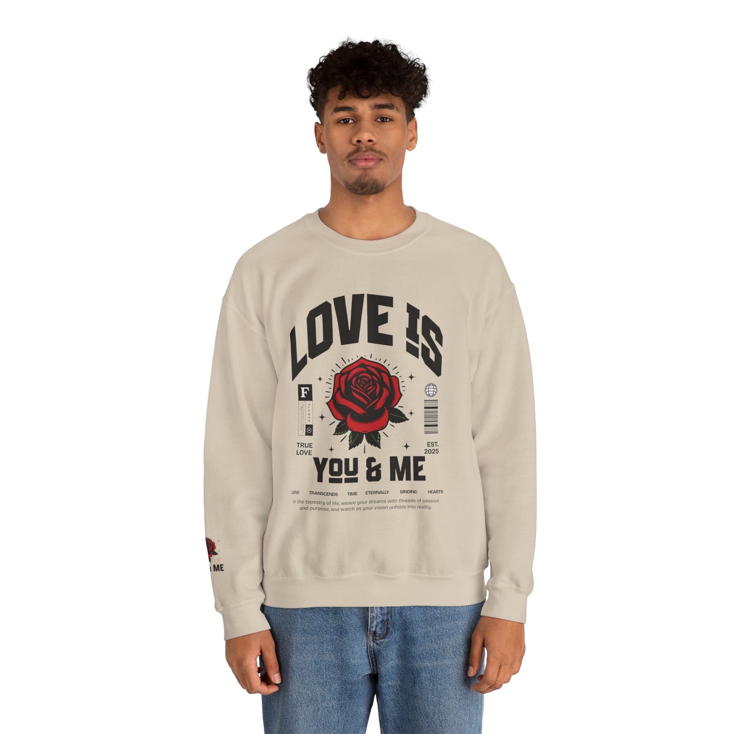 You and Me Unisex Heavy Gildan Blend™ Crewneck Sweatshirt.