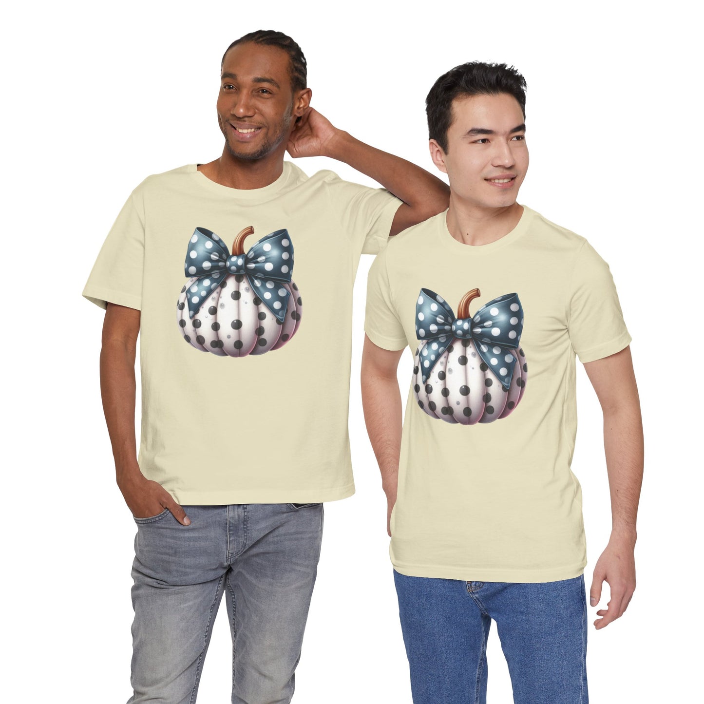 Polka Dot Pumpkin Charm Unisex Jersey Short Sleeve Tee