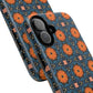 Saffron Tile Bloom Vibrant Floral Tough Magnetic iPhone Case, Durable iPhone Cover, Gift for Her, Floral Design, Unique iPhone Protection.