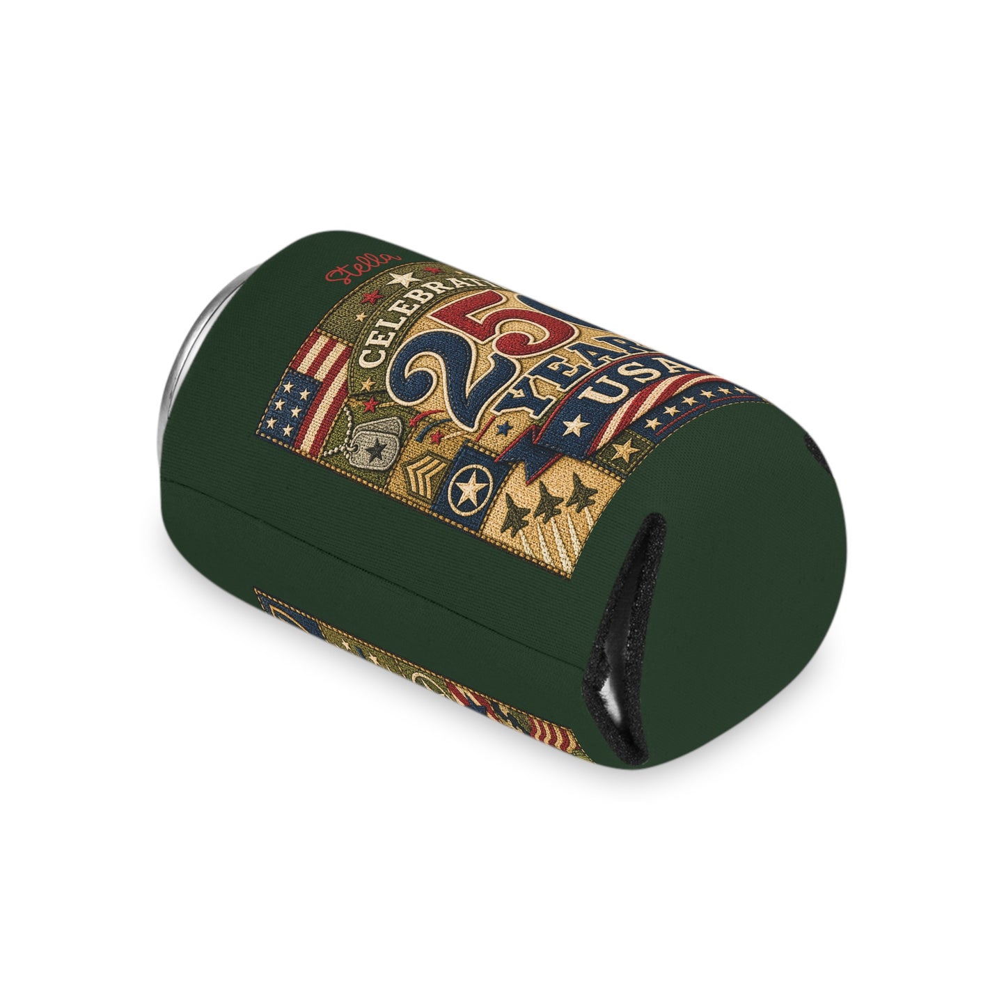 Personalized Can Cooler - "Celebrating 250 Years USA" Patriotic Can Koozie