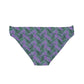 Purple Tropical Bliss Loop Tie Side Bikini Bottom (AOP)