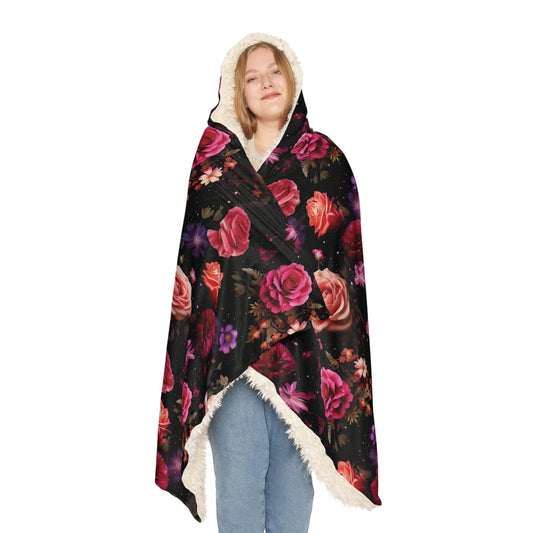 Midnight Rosescape Snuggle Blanket