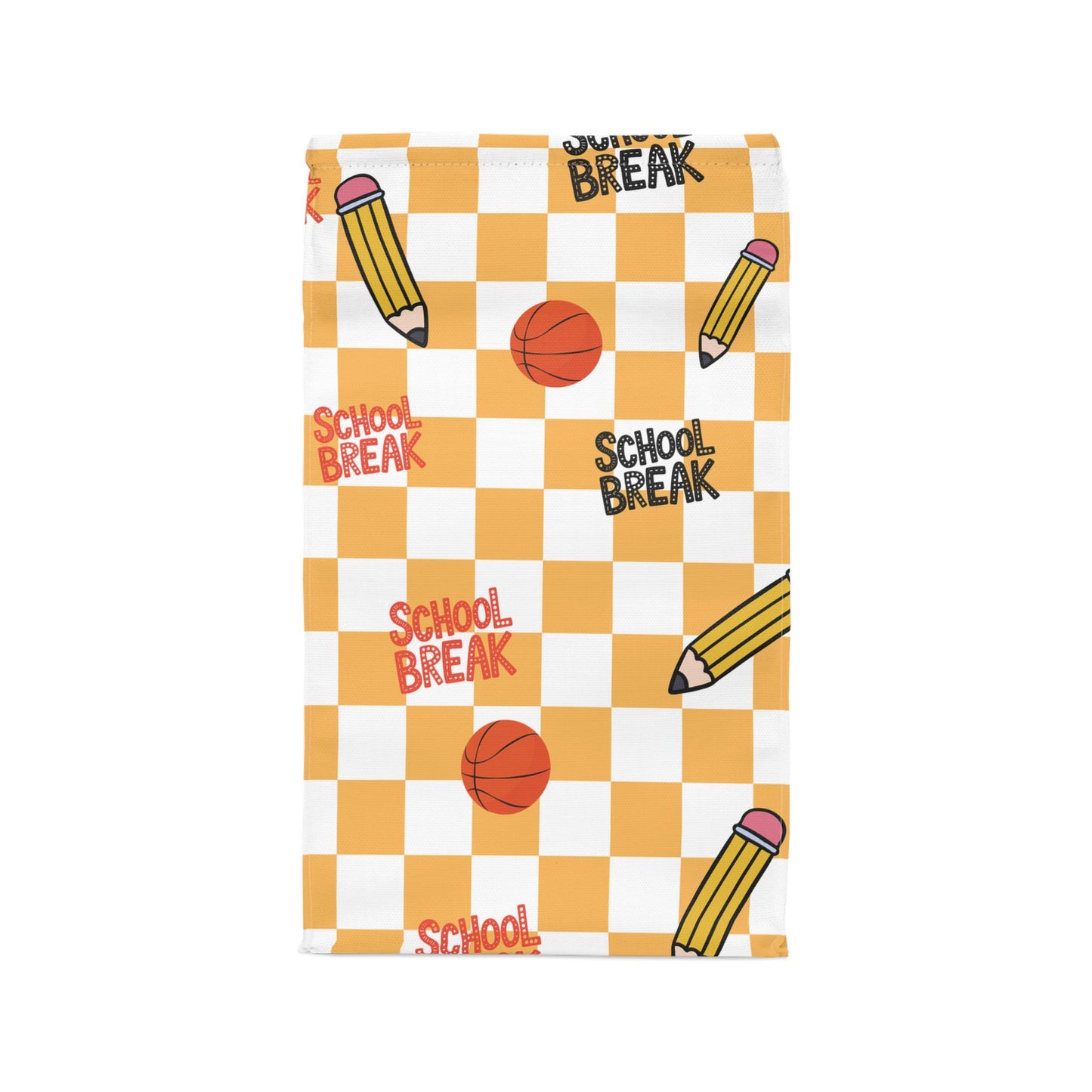 Custom Orange Schoolyard Chic Composition Book Inspired Stylish Polyester Lunch Box for Kids - Perfect for School, Picnics, or Snacks | Personalized ABC Design, Back to School, Family [...]