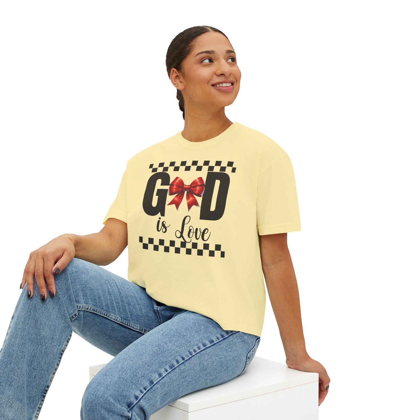 GOD is LOVE Women's Comfort Colors Boxy Tee