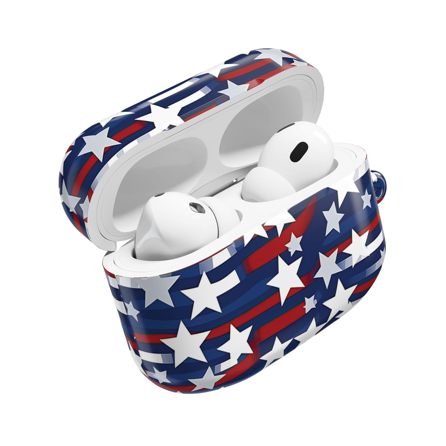 Patriotic Waves AirPod Case – Stars & Stripes Design, Mother’s, Father’s Day Gifts, Anniversary Gifts.