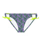 Purple Tropical Bliss Loop Tie Side Bikini Bottom (AOP)