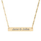 Engraved Horizontal Bar Necklace — Personalized Name Bar Necklace (Custom Name)