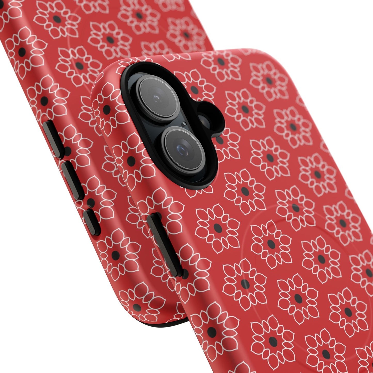Stylish Geometric Magnetic iPhone Cases, Floral iPhone Cover, Durable Smartphone Cases, Trendy Accessories, Gift for Her