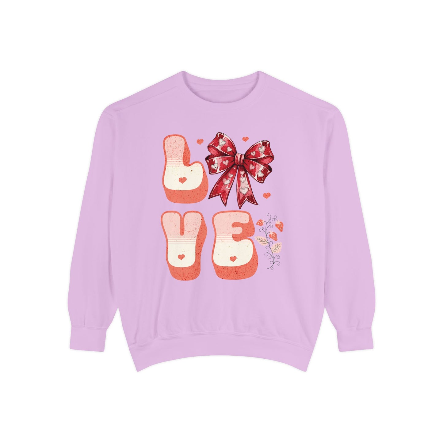 LOVE  Coquette Unisex Comfort Colors Garment-Dyed Sweatshirt
