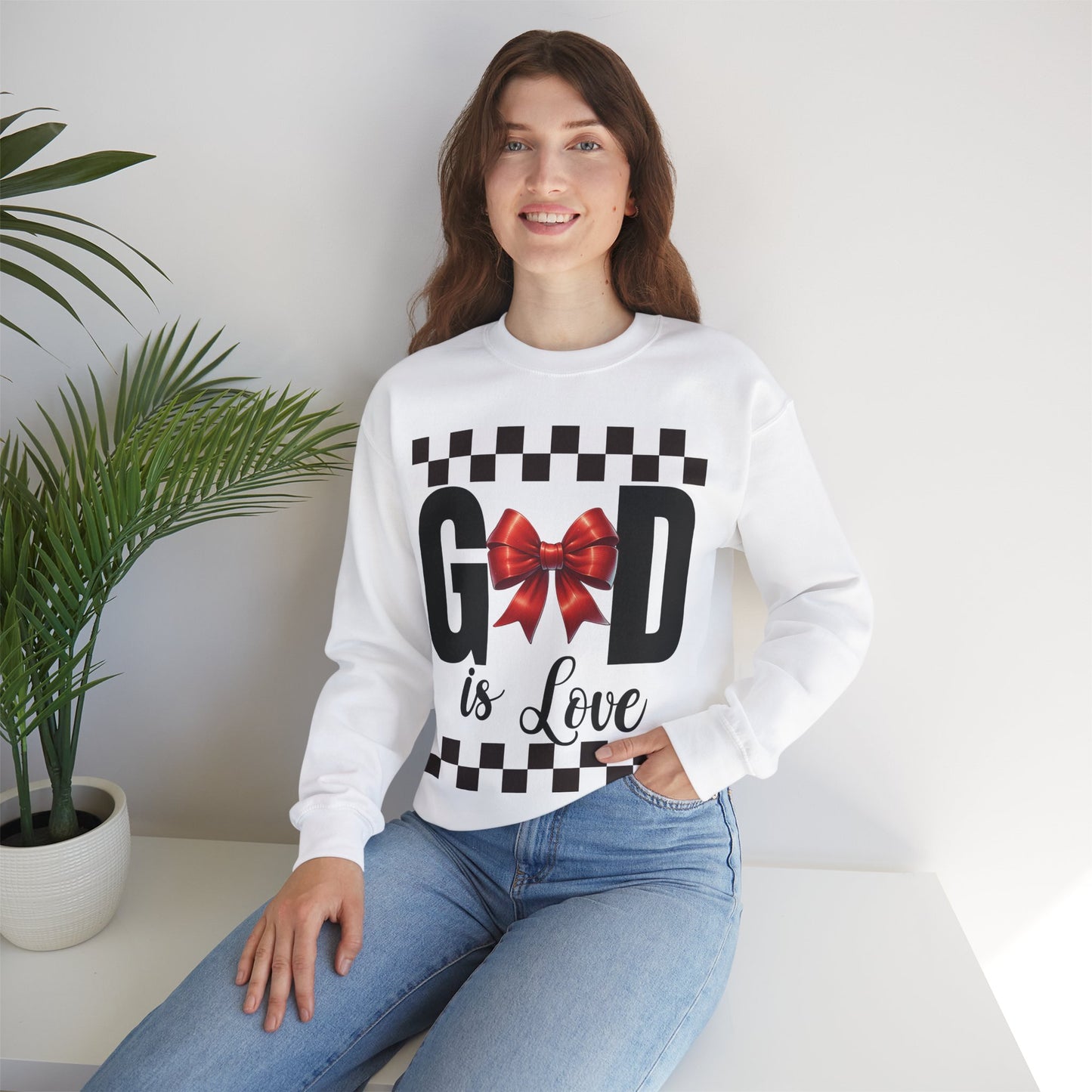 GOD is LOVE Unisex Gildan Heavy Blend™ Crewneck Sweatshirt.