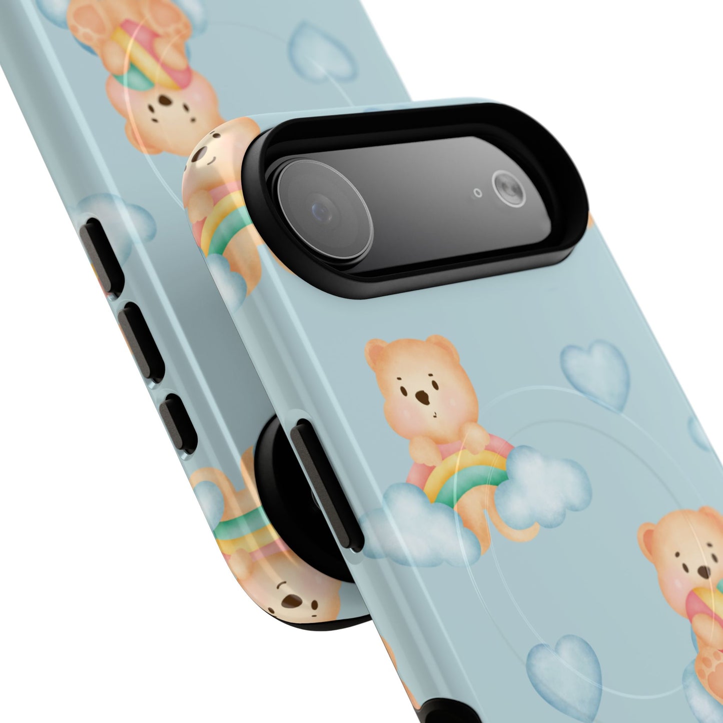 Cute Bear Magnetic iPhone Case, Kid-Friendly iPhone Cover, Stylish Cell Accessory, Gift for Kids, Durable Design for Any Occasion