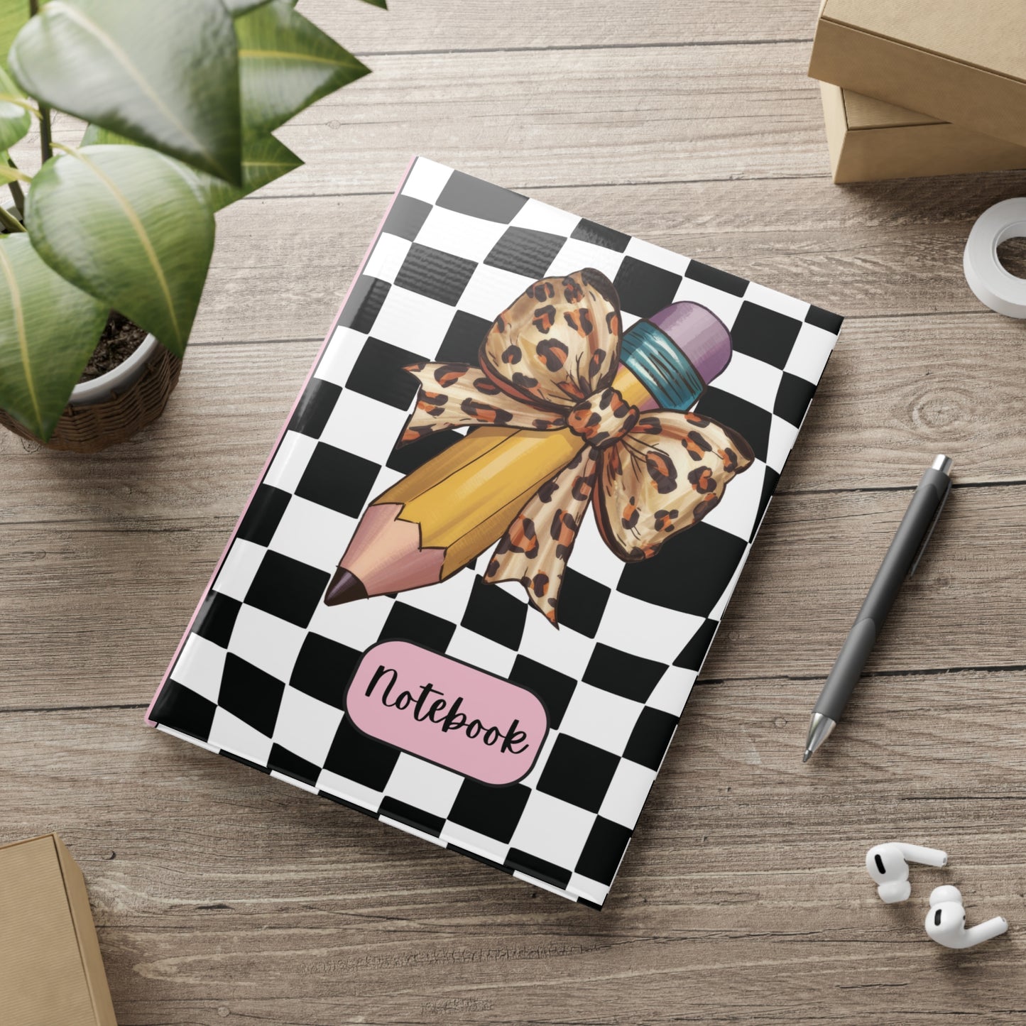 Wild Style Checkered A Hardcover Notebook (PY)