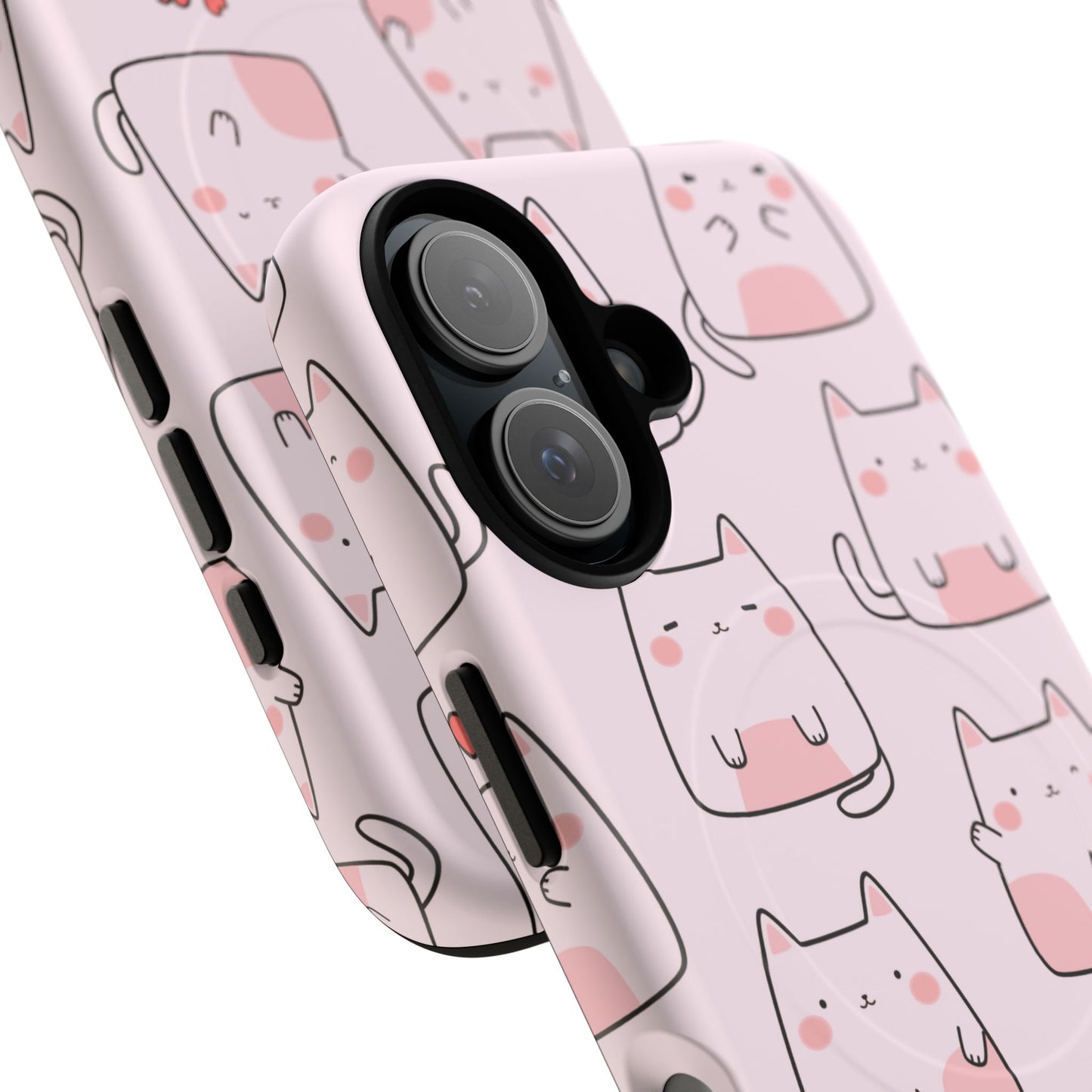 Cute Cat Magnetic iPhone Case, Tough iPhone Cover, Cat Lover Gift, Kawaii Style Case, Pet-Themed Gift