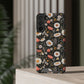 Blossom Elegance: Noir Garden iPhone and Samsung Case With Card Holder