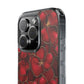 Velvet Petal Noir Floral Petal Clear Impact-Resistant iPhone and Samsung Case.