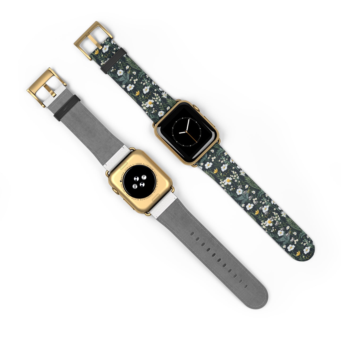 Daisy Delight Floral Print Watch Band - Stylish Accessory for Everyday Wear.
