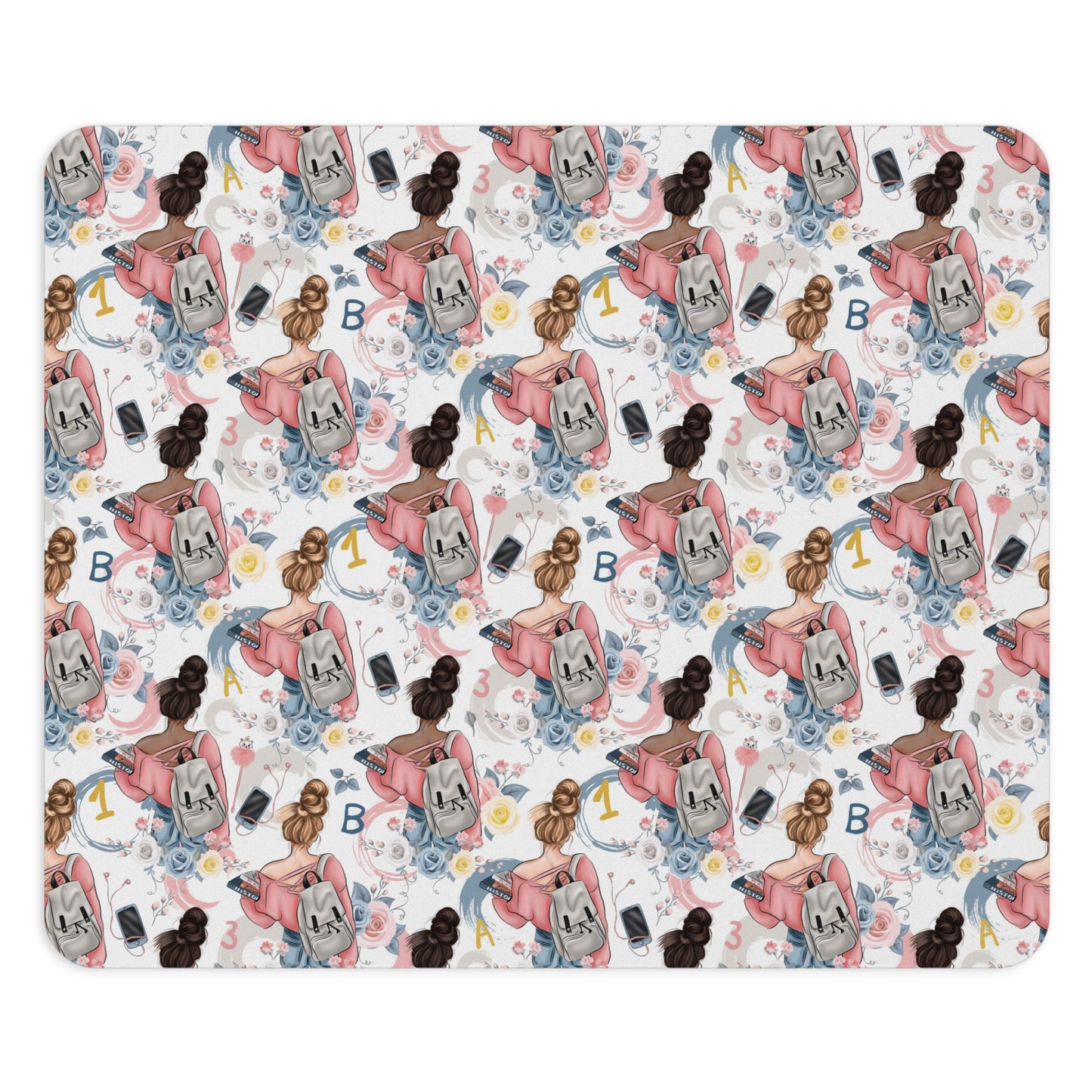 Study Chic Mouse Pad - Floral & Fun Design for Home Office