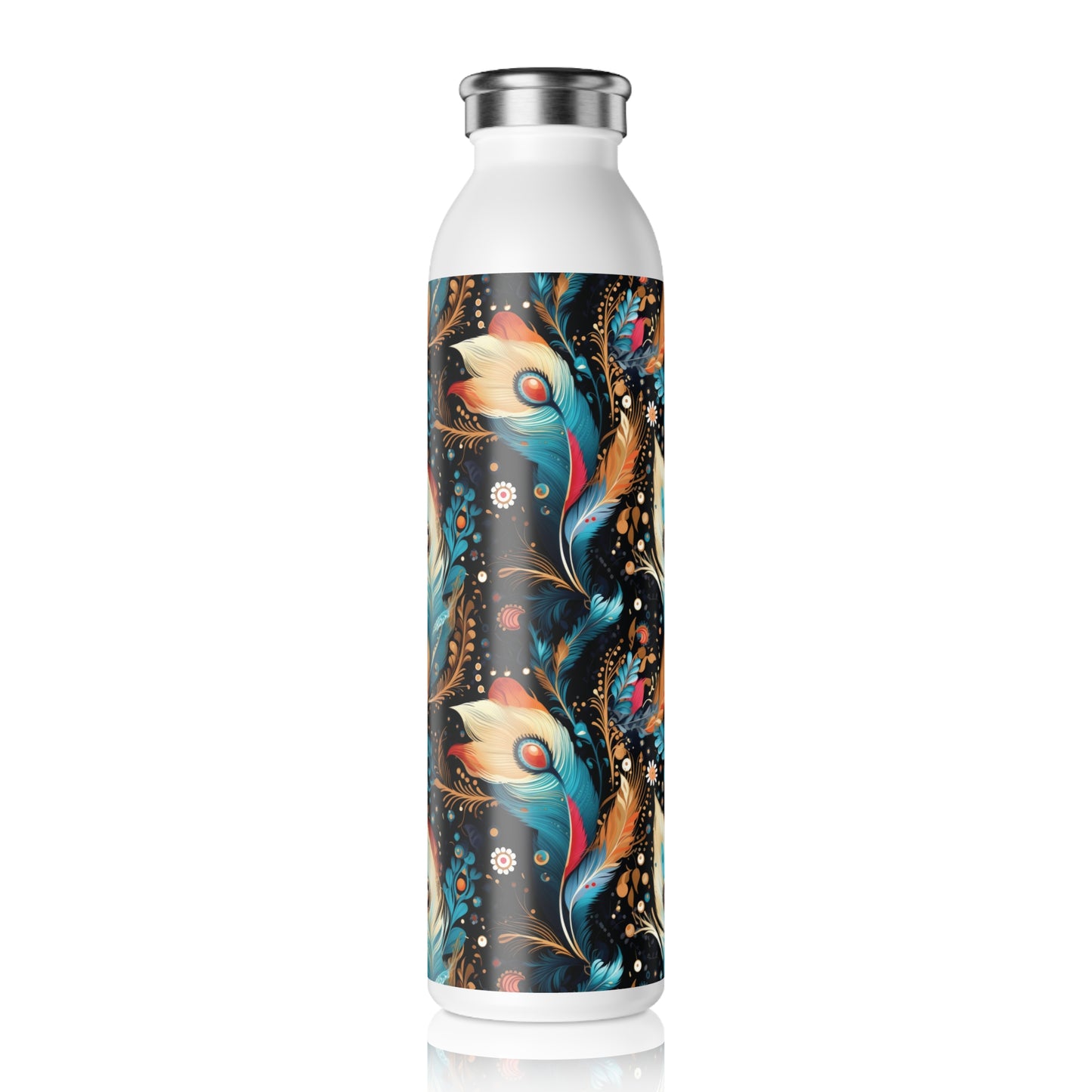 Ethereal Feathers Slim Water Bottle