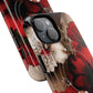 Crimson Noir Tough iPhone Magnetic Cases, Tough iPhone Protector, Stylish Floral Design, Gift for Her, Floral Accessories