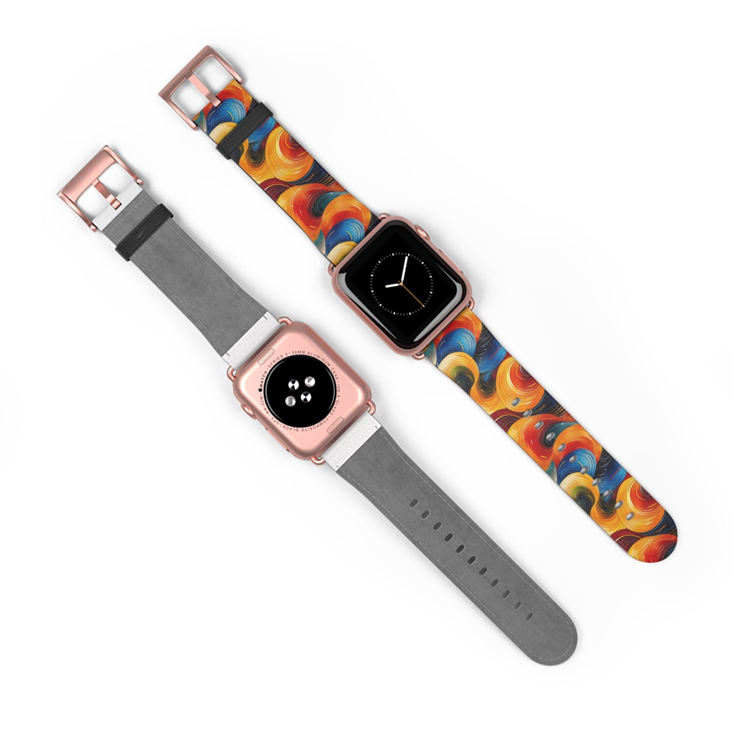 Cosmic Swirl Vibrant Art Watch Band - Colorful Abstract Design for Apple Watch.