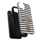 Grace in Bloom Tough Magnetic iPhone Case with Floral Cross Design, Boho iPhone Cover, Striped iPhone Case, Unique Religious Gift, Trendy Cell iPhone Accessory.
