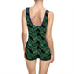 Black Tropical Bliss Women's Vintage Swimsuit (AOP)