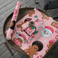 Wrapping Papers - Pink Ginger Bread Holiday Collection - Matte or Glossy Finish - 90gsm Paper