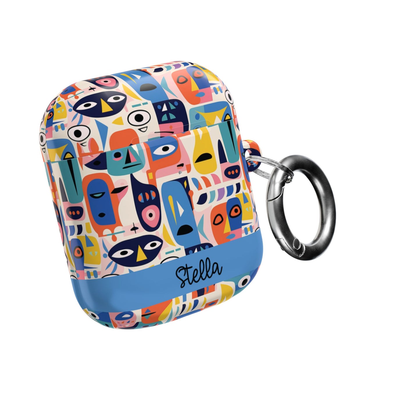 Personalized Abstract Art AirPod Case — Colorful Custom Name/Affirmation Design