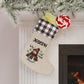 Personalized Christmas Stocking - Plaid Cuff Snowman "Baby It's Cold Outside"