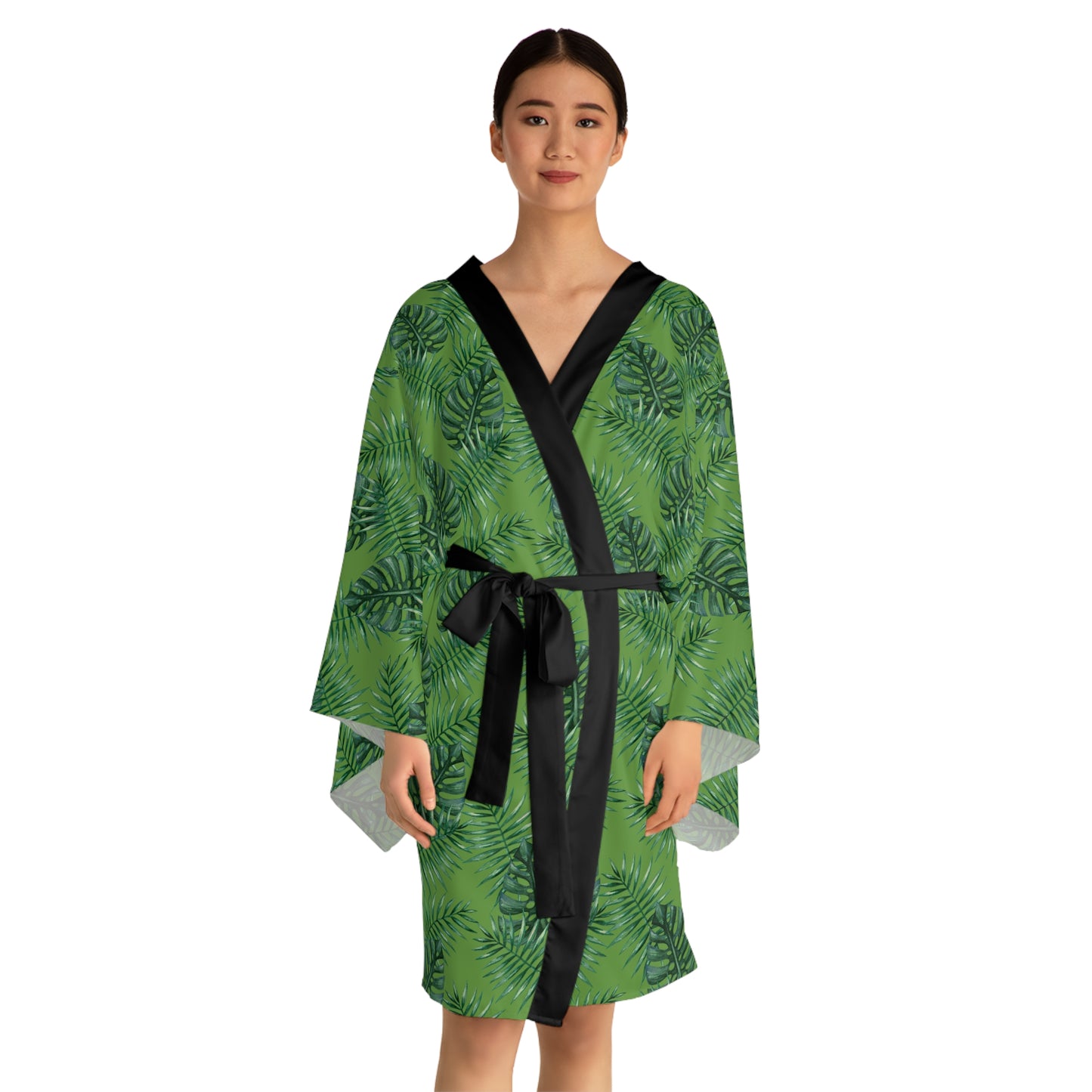 Green Tropical Bliss Serenity Kimono Robe (AOP)