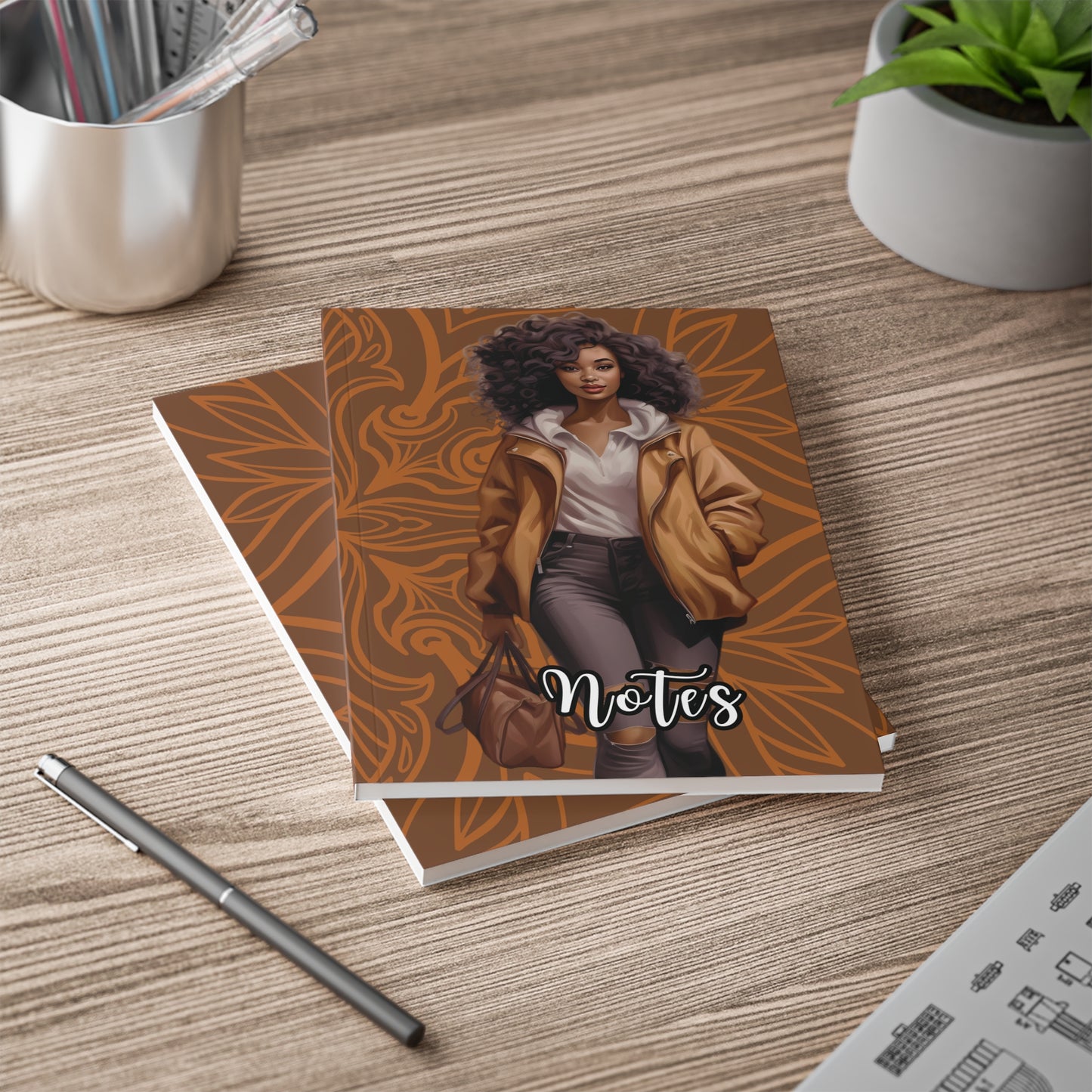 Chic A5 Notebook - "Notes" & "Embrace the Journey" Design for Inspiration