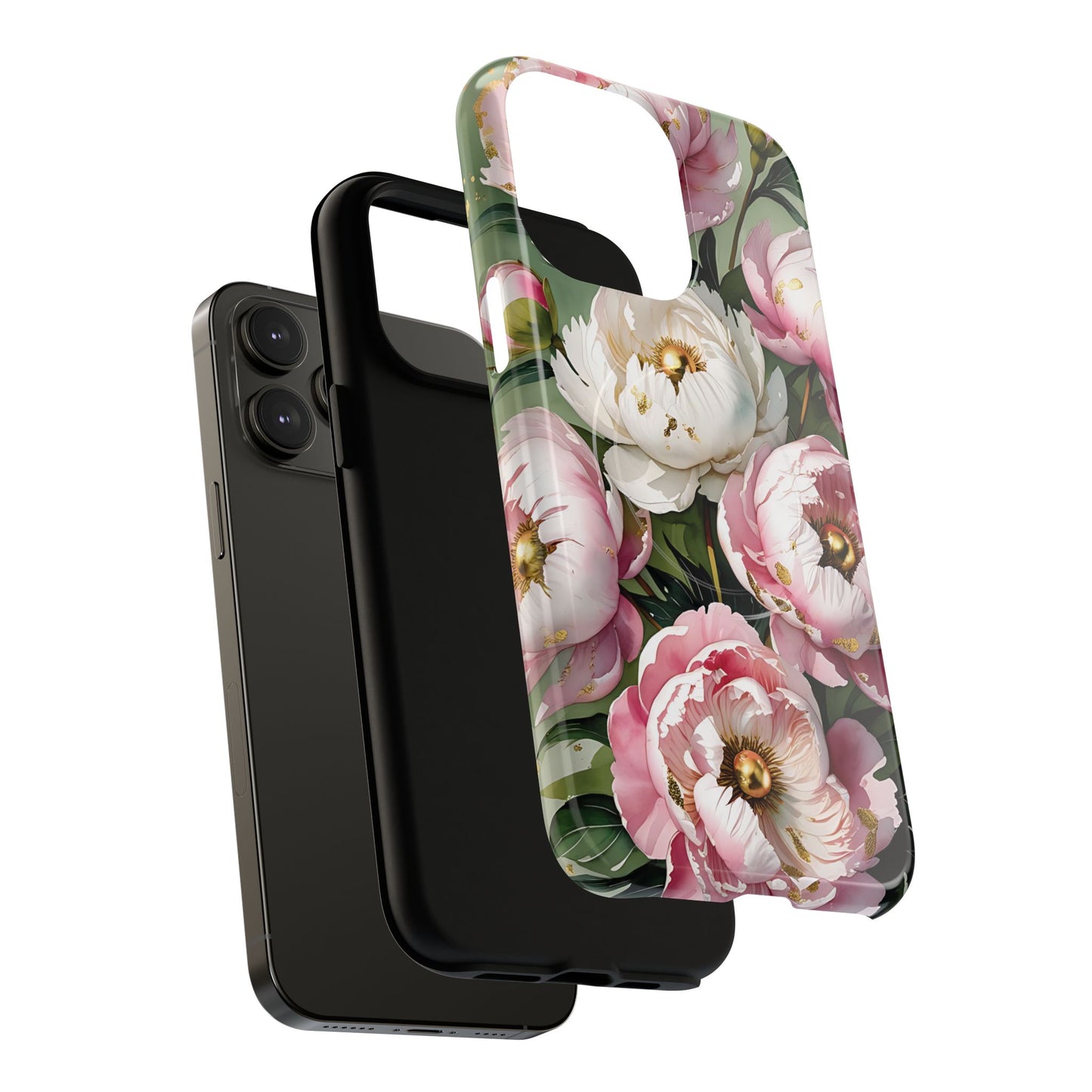 Floral Peonies Tough Magnetic Phone Cases, Durable Floral Phone Cover, Chic Flower Case, Stylish Phone Protector, Gift for Her